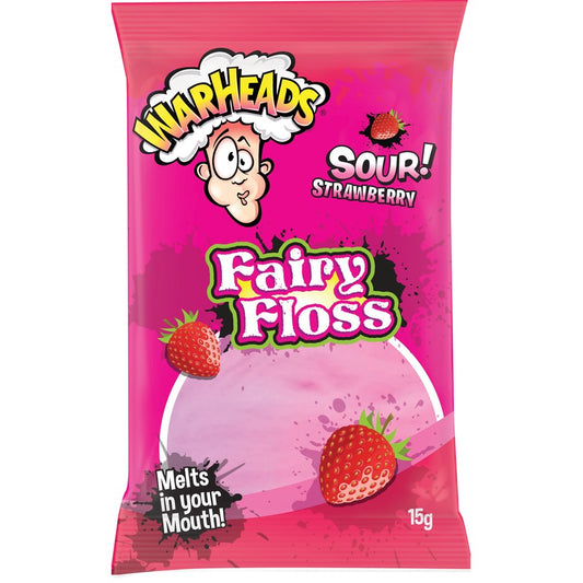 Warheads Sour Fairy Floss -Strawberry